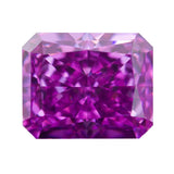 Rose Purple Radiant CZ High Carbon Diamond Lab Zircon 4K Cutting