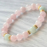 Rose Quartz Amazonite Beads Bracelet