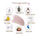 Rose Quartz Gua Sha Natural Jade Guasha Facial Tools for Skin Care