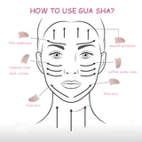 Rose Quartz Gua Sha Natural Jade Guasha Facial Tools for Skin Care