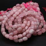 Rose Quartz Natural Stone Beads 10-12 MM for DIY Jewelry Making