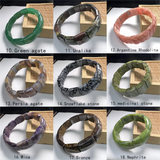 Rose Quartz Natural Stone Bracelet Elastic Cord Bracelet For Men
