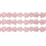 Rose Quartz Pink Crystal Beads Strand Flower Shape Natural Stone 15/20mm