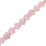 Rose Quartz Pink Crystal Beads Strand Flower Shape Natural Stone 15/20mm