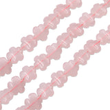 Rose Quartz Pink Crystal Beads Strand Flower Shape Natural Stone 15/20mm