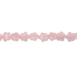 Rose Quartz Pink Crystal Beads Strand Flower Shape Natural Stone 15/20mm