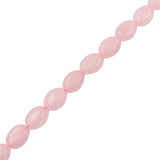 Rose Quartz Pink Crystal Beads Strand Oval Shape Natural Stone