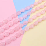 Rose Quartz Pink Crystal Beads Strand Oval Shape Natural Stone