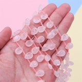 Rose Quartz Pink Crystal Drop Beads Strand 8x12mm Natural Stone