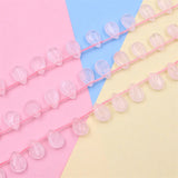 Rose Quartz Pink Crystal Drop Beads Strand 8x12mm Natural Stone