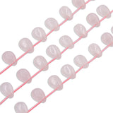 Rose Quartz Pink Crystal Drop Beads Strand 8x12mm Natural Stone