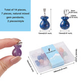 Rose Quartzs Amethyst Stone Pendants for DIY Jewelry Making