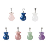 Rose Quartzs Amethyst Stone Pendants for DIY Jewelry Making