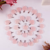 Rose Quartzs Crystal Necklace Heart Pendants Beads 20mm