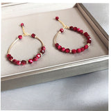 Tiger's Eye Stone Beads Bracelet 925 Silver Plated Crystal Beaded Bracelet