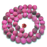 Red Tiger's Eye Matte Round Loose Beads Gemstone Bracelet Necklace