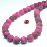 Red Tiger's Eye Matte Round Loose Beads Gemstone Bracelet Necklace