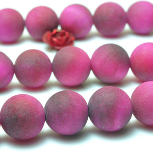 Red Tiger's Eye Matte Round Loose Beads Gemstone Bracelet Necklace