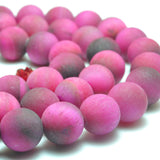 Red Tiger's Eye Matte Round Loose Beads Gemstone Bracelet Necklace