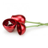 Rose Ring Box Earrings Necklace Organizer Jewelry Holder Gift