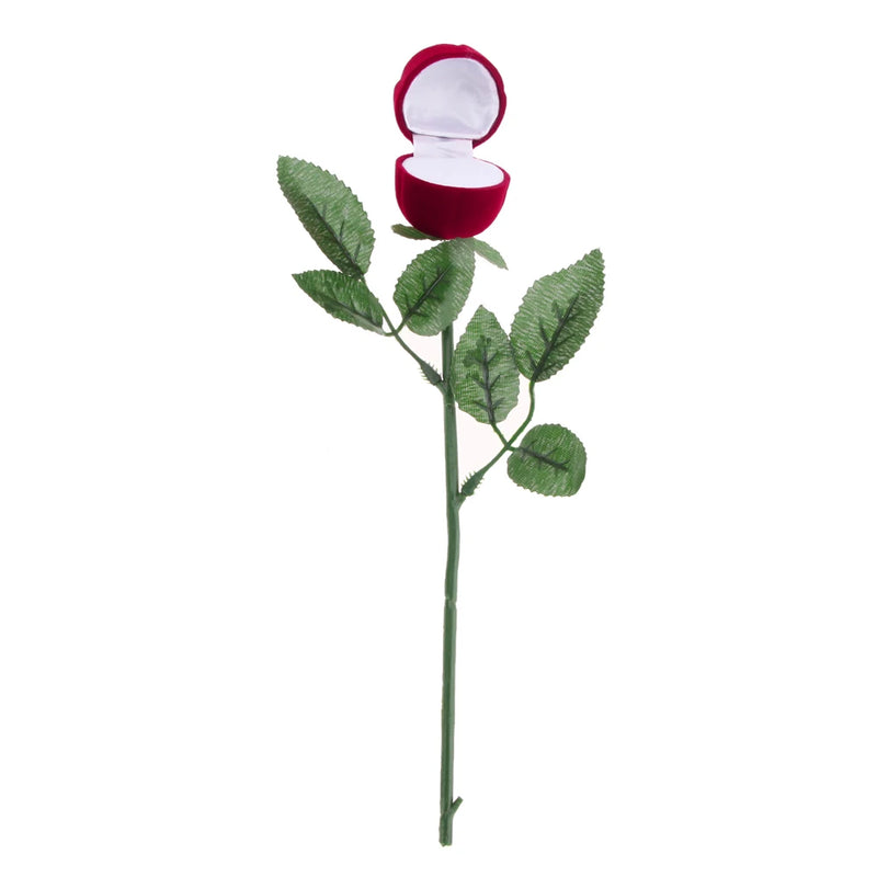 Rose Ring box Romantic Artificial Flower Red Rose Jewelry Box Wedding Ring