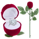 Rose Ring box Romantic Artificial Flower Red Rose Jewelry Box Wedding Ring