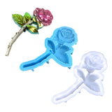 Rose Silicone Mold 3D Flower Resin Mold Keychain Pendant Crystal Epoxy DIY