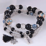 Rose Sisi Metal Bracelets with Candy Bead Women Jewelry