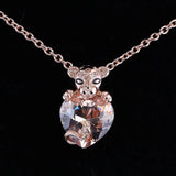 Rose Sparkling Princess Pendant Necklace 925 Sterling Silver