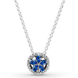 Rose Sparkling Snowflake Collier Necklace 925 Sterling Silver