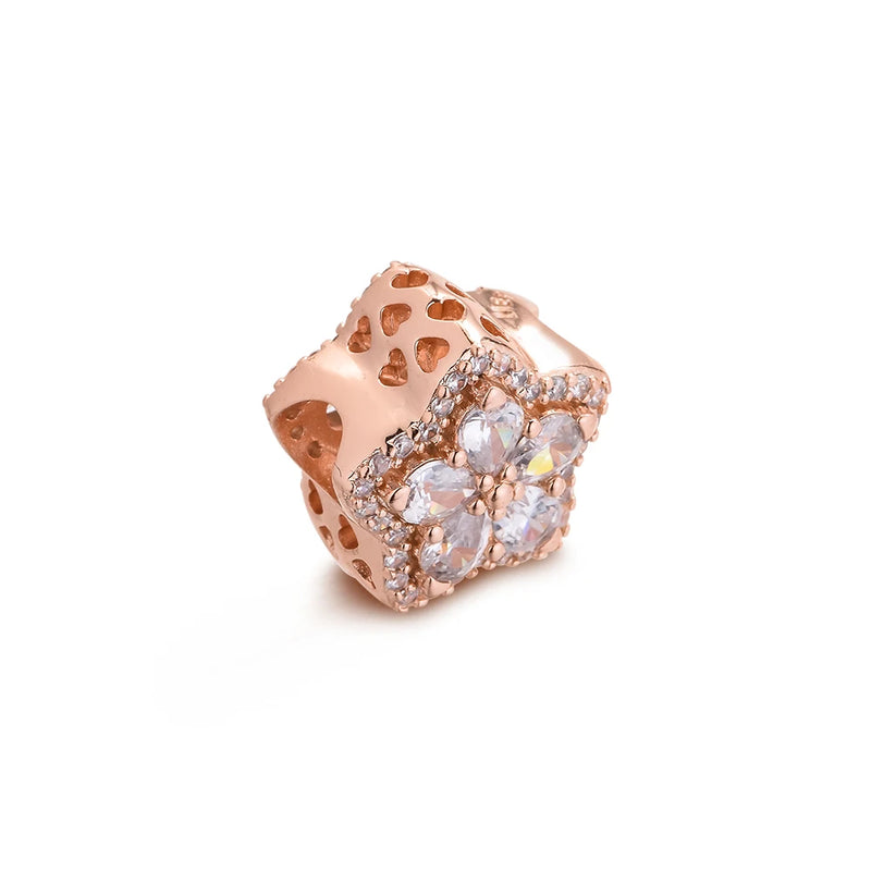Rose Snowflake Charm DIY Beads For Jewelry Making Fits Charms Chain Bracelets