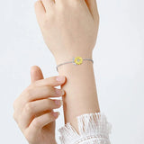 Sunflower Bracelet for Women Hand Bangle Flower Jewelry Gift