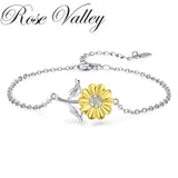 Sunflower Bracelet for Women Hand Bangle Flower Jewelry Gift