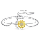 Sunflower Bracelet for Women Hand Bangle Flower Jewelry Gift