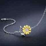 Sunflower Bracelet for Women Hand Bangle Flower Jewelry Gift
