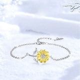 Sunflower Bracelet for Women Hand Bangle Flower Jewelry Gift