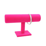 Rose Velvet Bracelet Display Chain Watch T-Bar Rack Jewelry Display Organizer