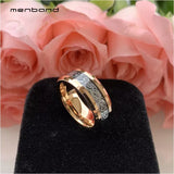 Rose Tungsten Carbide Wedding Band Carbon Fiber Dragon Inlay