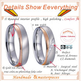Rose En Wedding Rings for Men and Women, Stainless Steel Jewelry