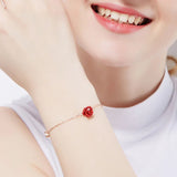 925 Sterling Silver Anklet for Women with Rose CZ