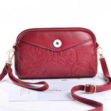 Rose Flower PU Leather 18mm Snap Button Jewelry Bag QB2104