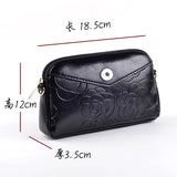 Rose Flower PU Leather 18mm Snap Button Jewelry Bag QB2104