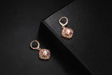 Rose Flower Water Wave Chain Necklace Female Crystal
