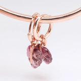 Rose Glazed Maple Leaf Earrings for Her - Unique Gift for Girlfriend