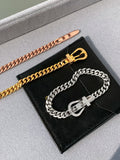 Rose Horseshoe Buckle Bracelet European American Hip Hop Couple Accessory