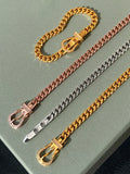 Rose Horseshoe Buckle Bracelet European American Hip Hop Couple Accessory