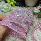 Rose Quartz 10mm Roundel Bead Bracelet 7.5 Inch