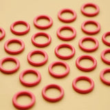 Red Acrylic Resin Circle Earrings DIY Jewelry