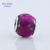 Rose Red 925 Silver String Ornaments DIY Beaded Women Fit Pandora Bracelet