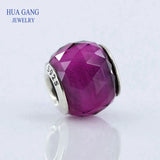 Rose Red 925 Silver String Ornaments DIY Beaded Women Fit Pandora Bracelet